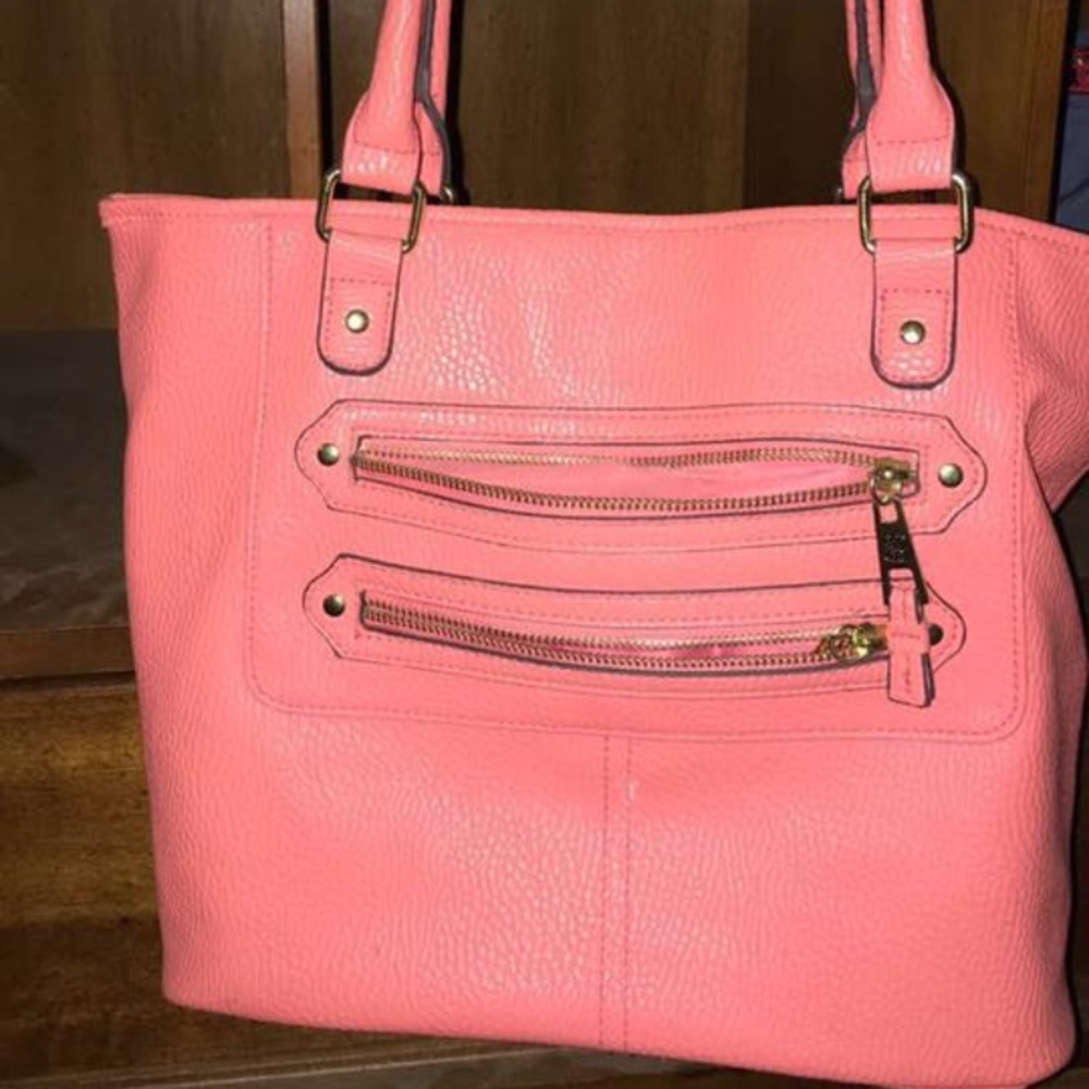Coral "Leather" Purse